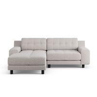 Habitat Hendricks Left Hand Corner Sofa - Natural -Black Leg