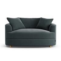Habitat Sacha Fabric Cuddle Chair - Charcoal - Ash Leg