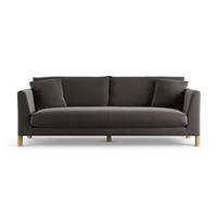 Habitat Aston Velvet 4 Seater Sofa - Slate Grey - Ash Leg