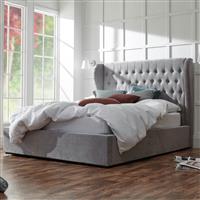 GFW Dakota Double End Lift Ottoman Bed with Mattress- Grey