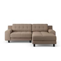 Habitat Hendricks right Hand Corner Sofa - Biscuit-Black Leg