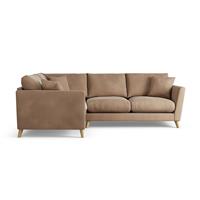 Habitat Lomond Left Hand Corner Sofa - Latte - Ash Leg