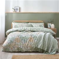 Catherine Lansfield Forest Blossom Green Bedding Set- Double