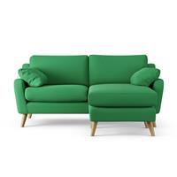 Habitat Ivor Right Hand Corner Sofa - Emerald Green-Ash Leg
