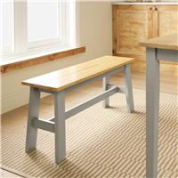 Argos Home Chicago Solid Wood Dining Bench - Grey