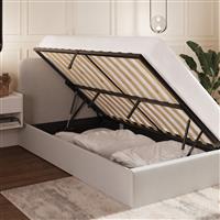 GFW Chiswick Kingsize Side Lift OttomanBed withMattress-Grey