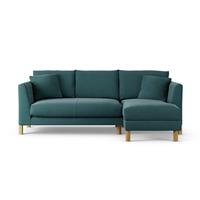 Habitat Aston Right Hand Corner Sofa - Teal - Ash Leg