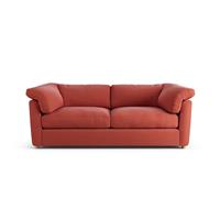 Habitat Wynn Fabric 3 Seater Sofa - Papaya - Ash Leg