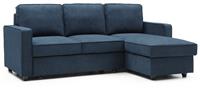 Kyoto Noah Fabric Reversible Corner Sofa Bed - Blue