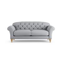 Habitat Brooker Fabric 3 Seater Sofa - Grey - Ash Leg