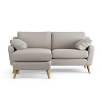 Habitat Ivor Left Hand Corner Sofa - Stone - Ash Leg