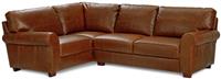 Argos Home Salisbury Leather Left Hand Corner Sofa - Tan