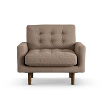 Habitat Fenner Fabric Armchair - Biscuit - Dark Leg