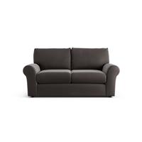 Habitat Molton Velvet 2 Seater Sofa - Grey