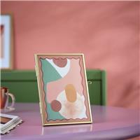 "Habitat Pink Wavy Border Metal Picture Frame - 5x7"""