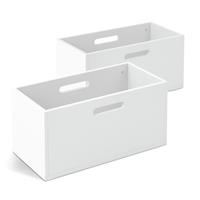 Habitat Henri 2 Storage Boxes - White