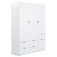 Habitat Zeke 3 Door 3 Drawer Wardrobe - White
