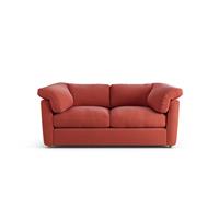 Habitat Wynn Fabric 2 Seater Sofa - Papaya - Ash Leg