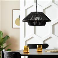 Habitat Paper Rope Black 2 Tier Easy Fit Lampshade - 35cm