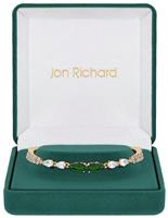 Jon Richard Gold Plated Emerald Stone Bracelet