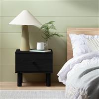Habitat Akio 1 Drawer Bedside Table - Black