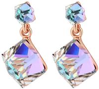 Jon Richard Crystal Stone Cube Drop Earrings