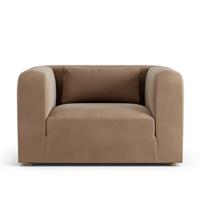 Habitat Lars Velvet Cuddle Chair - Latte