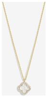Jon Richard Mother of Pearl Clover Pendant Necklace