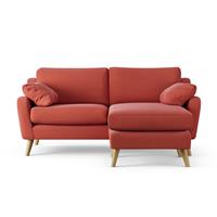 Habitat Ivor Right Hand Corner Sofa - Papaya - Ash Leg