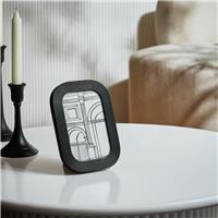 "Habitat Black Ribbed Wooden Picture Frame - 4x6"""