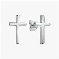 Revere Sterling Silver Cross Stud Earrings