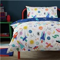 Argos Home Space Glow in the Dark Kids Bedding Set - Single