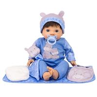 Tiny Treasures 44cm Little Hippo Baby Doll Gift Set