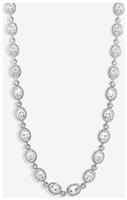 Jon Richard Silver Plated Crystal Stone Halo Necklace