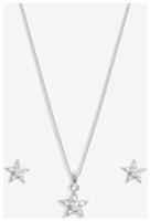 Simply Silver Cubic Zirconia Celestial Pendant & Earring Set