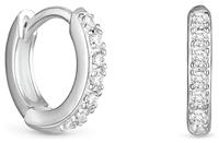 Simply Silver Cubic Zirconia 10mm Mini Hoop Earrings
