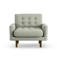 Habitat Fenner Fabric Armchair - Sage Green - Dark Leg