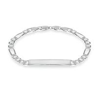 Revere Sterling Silver Personalised Figaro ID Bracelet