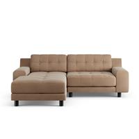Habitat Hendricks Left Hand Corner Sofa - Latte - Black Leg