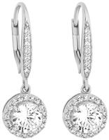 Simply Silver Sterling Silver Halo Drop Earrings