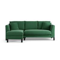 Habitat Aston Left Hand Corner Sofa - Green - Black Leg