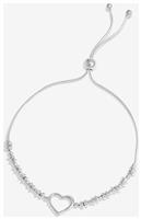 Sterling Silver Open Heart Toggle Bracelet