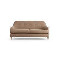 Habitat Frome Velvet 2 Seater Sofa - Latte - Dark Leg