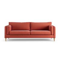 Habitat Newington Fabric 4 Seater Sofa - Papaya - Ash Leg