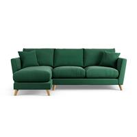Habitat Lomond Left Hand Corner Sofa - Green - Ash Leg