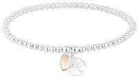 Simply Silver Sterling Silver Tree of Love & Heart Bracelet