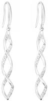 Simply Silver Cubic Zirconia Intertwined Drop Earrings