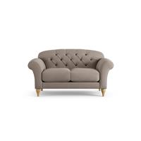Habitat Brooker Fabric 2 Seater Sofa - Mocha - Ash Leg