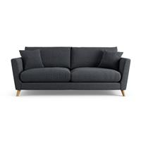 Habitat Lomond Fabric 4 Seater Sofa - Charcoal - Ash Leg
