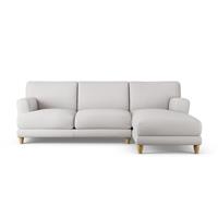 Habitat Askem Fabric Right Hand Corner Sofa -Natural-Ash Leg